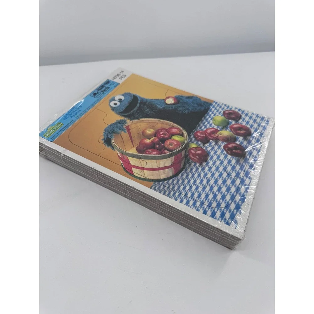 Golden Sesame Street Frame-Tray Puzzles‎ Set 8pc Kids 1986 Vintage New Big Bird